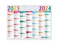 Calendrier Multicolore 43 x 33,5 cm - Septembre à Septembre - Exacompta