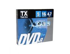 TX - 5 DVD+R avec boîtiers slim - 4,7 Go