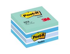 Post-it - Bloc Cube - 450 feuilles - 76 x 76 mm - bleu pastel