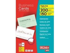 Apli DECAdry - Papier pour 150 cartes de visite 85 x 54 mm - 200 g/m² - 15 feuilles