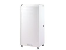 Armoire à rideaux ORGA - 2 tiroirs - H140 cm - Blanc