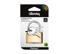 Wonday - Cadenas laiton à clé - 40 mm