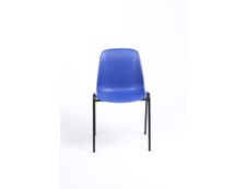 Chaise CHARLOTTE - pieds noirs sans accroche - bleu