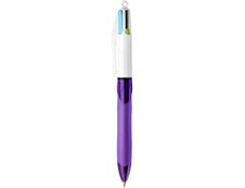 BIC 4 Couleurs Grip Fun - Stylo à bille 4 couleurs - au choix : rose, turquoise, violet, vert citron