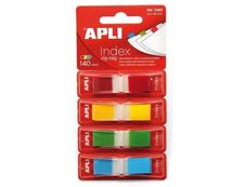 Apli - Marque-pages (Index) - 12 x 45 mm - jaune, bleu, vert, rouge