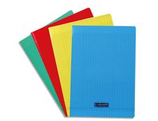 Calligraphe 8000 - Cahier polypro A4 (21x29,7 cm) - 96 pages- grands carreaux (Seyes) - disponible dans différentes couleurs