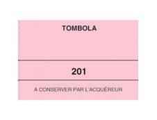 ELVE - 10 Blocs tombola 3 volets de 100 tickets - 50 x 150 mm - numéroté - rose