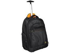 Exacompta Exactive - Sac à dos à roulettes pour ordinateur portable 15,6" - noir, orange
