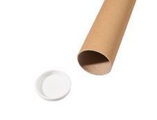 Tube d'expédition rond - 4,5 cm (diamètre) x 45 cm - brun