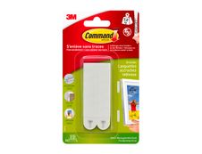 Command - Pack de 4 Languettes accroche tableaux blanches - larges