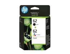 HP 62 - Pack de 2 - noir, cyan, magenta, jaune - cartouche d'encre originale
