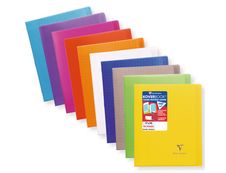 Clairefontaine Koverbook - Cahier polypro 17 x 22 cm - 96 pages - grands carreaux (Seyes) - disponible dans différentes couleurs