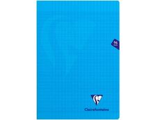 Clairefontaine Mimesys - Cahier polypro A4 (21x29,7 cm) - 96 pages - grands carreaux (Seyes) - bleu