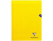 Clairefontaine Mimesys - Cahier polypro 24 x 32 cm - 96 pages - grands carreaux (Seyes) - jaune