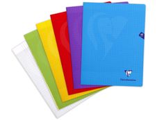 Clairefontaine Mimesys - Cahier polypro 24 x 32 cm - 48 pages - grands carreaux (Seyes) - disponible dans différentes couleurs