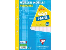 Clairefontaine - 440 feuilles simples A4 - grands carreaux (Seyes) - perforées