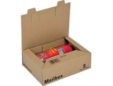 Boîte postale d'expédition format S - 25 cm x 17,5 cm x 8 cm - kraft - Logistipack