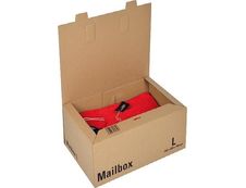 Boîte postale d'expédition format L - 39,5 cm x 25 cm x 14 cm - kraft - Logistipack