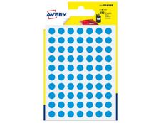 Avery - 490 Pastilles adhésives - bleu - diamètre 8 mm
