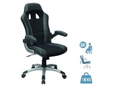 Fauteuil gamer RACER - accoudoirs rabattables - noir