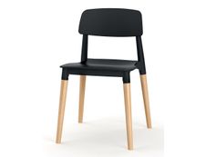 Chaise SCANDINAVE - pieds bois - noir