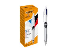BIC 4 Couleurs - 12 Stylos à bille 4 couleurs - 3 couleurs et 1 porte-mines
