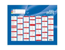 Calendrier de banque Août à Septembre - 27 x 21 cm - bleu - Quo Vadis