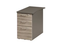 Caisson bout de bureau JAZZ+ - Profondeur 80 cm - Chêne gris
