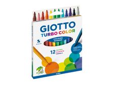Giotto Turbo Color - 12 Feutres - pointe moyenne