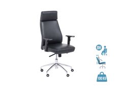 Fauteuil de bureau PHILADELPHIE - accoudoirs réglables - appui-tête intégré - noir
