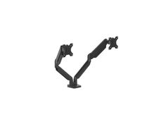 043859716968-Fellowes Platinum series - Bras porte écran double réglable -  fixation sur bureau - noir--3