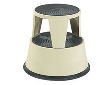 Tabouret - 2 marches - métal - beige