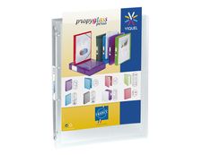 Viquel Propyglass - Classeur à anneaux personnalisable - Dos 25 mm - A4 - transparent
