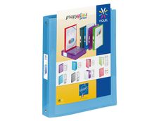 Viquel Propyglass - Classeur à anneaux personnalisable - Dos 35 mm - A4 - bleu