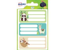 Avery - 15 Étiquettes scolaires lama/cactus