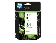 HP 303 - pack de 2 - noir, cyan, magenta, jaune - cartouche d'encre originale