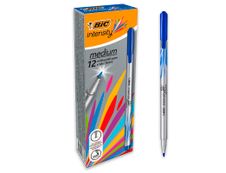 BIC Intensity - Pack de 12 feutres fins - pointe moyenne - bleu