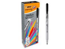 BIC Intensity - Pack de 12 feutres fins - pointe moyenne - noir