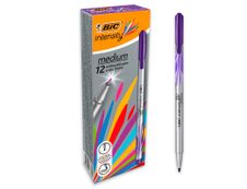 BIC Intensity - Pack de 12 feutres fins - pointe moyenne - violet