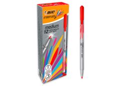 BIC Intensity - Pack de 12 feutres fins - pointe moyenne - rouge