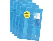 Clairefontaine - 4 Blocs de cours A4 + - 160 pages - petits carreaux (5x5 mm)