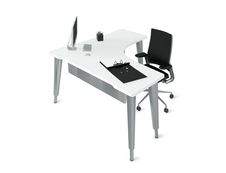 Voile de fond pour bureau EVIDENCE - largeur 180 cm - aluminium