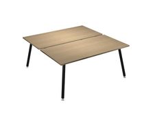 Bureau Bench LEONARDO - L140 x H74 x P168 - Pieds métal noirs - Chêne