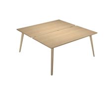 Bureau Bench LEONARDO - L180 x H74 x P168 - Pieds bois - Chêne