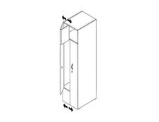 Armoire vestiaire 2 portes - H185 x L40 x P52 cm - Hêtre
