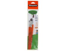 Cléopâtre - Pack de 4 pinceaux poil de poney - N°4, 8, 12 et 16