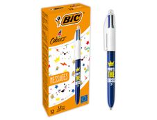 BIC 4 Couleurs - 12 Stylos à bille 4 couleurs - 1 mm - « Who’s The Boss »