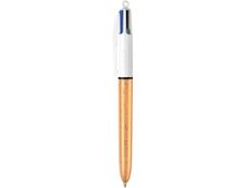 BIC 4 Couleurs - Stylo à bille 4 couleurs - 1 mm - corps texturé doré givré