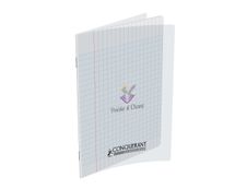 Conquérant Classique - Cahier de poésie et chant 17 x 22 cm - 48 pages - pages blanches et grands carreaux (Seyes) - transparent