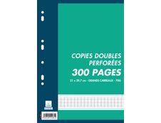 Cambridge - 300 copies doubles A4 - grands carreaux - perforées
